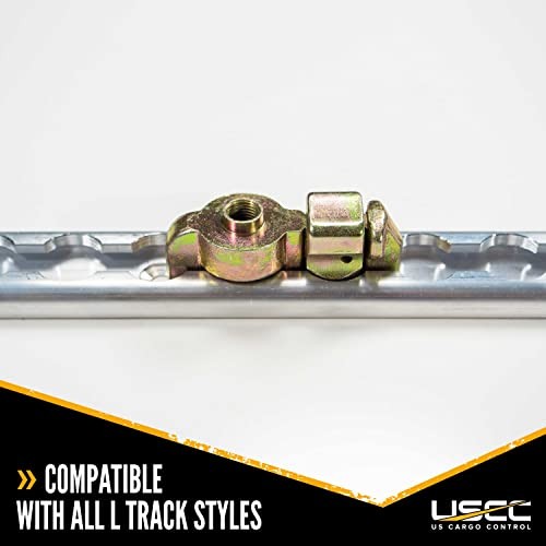 L Track Double Stud Fitting with Bolt Thread, Use with L Track Rails in Your