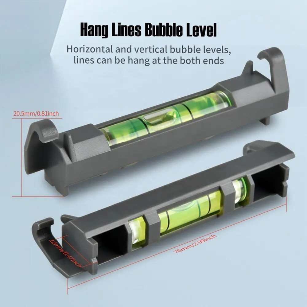 Level Tool Set - 4-in-1 Portable Small Bubble & Magnetic Pocket, T & String