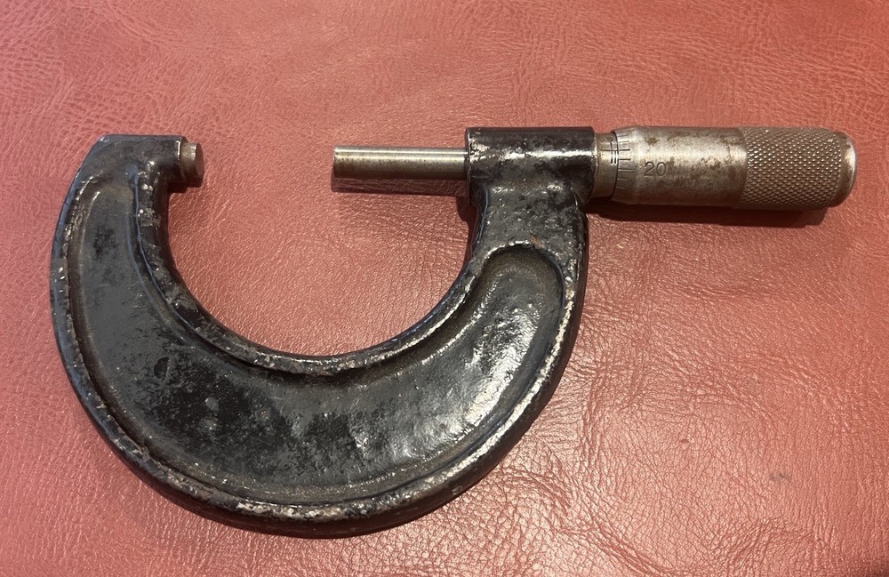 Vintage Unbranded Outside Micrometer 0-2"