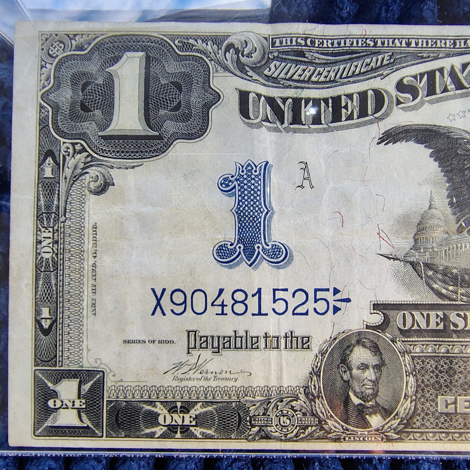 1899 Black Eagle $1 Silver Cert - Fr. 229 - Vernon & McClung - Legacy VF 30 PPQ