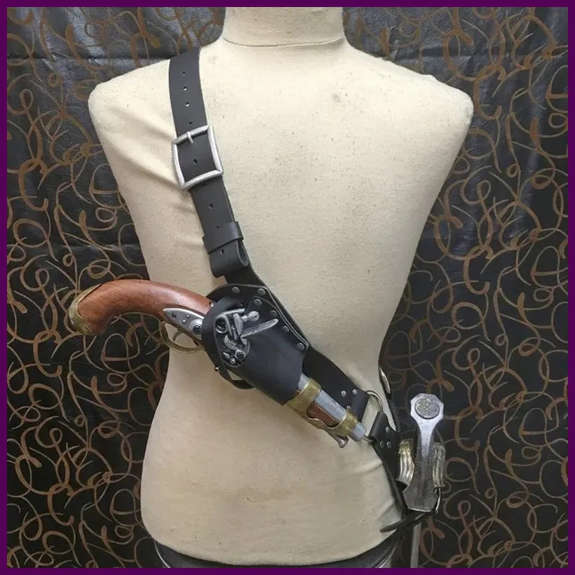 Medieval Pirate Baldric Shoulder Belt Sword Holder Scabbard Knight Musketeer