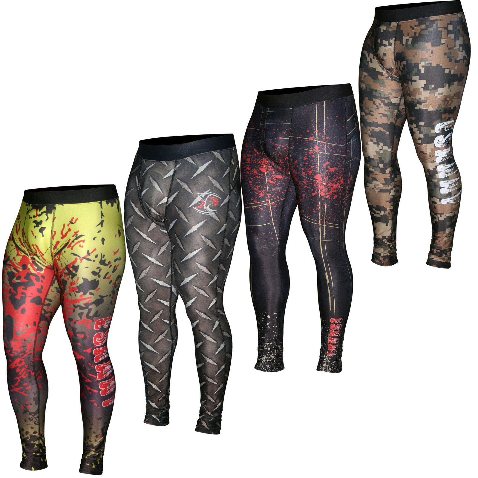 Men Sublimated Compression Pants Gym Stretchable Thermal Base Layer Trouser