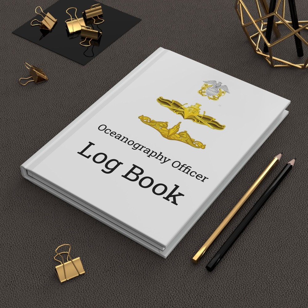 US Navy Oceanography Officer Log Book Emblem Journal