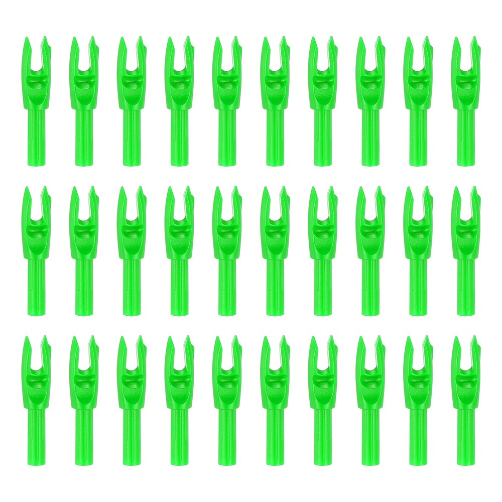 30 Pack Archery Arrows Nocks 4.2mm Plastic Insert Arrow Nock Green
