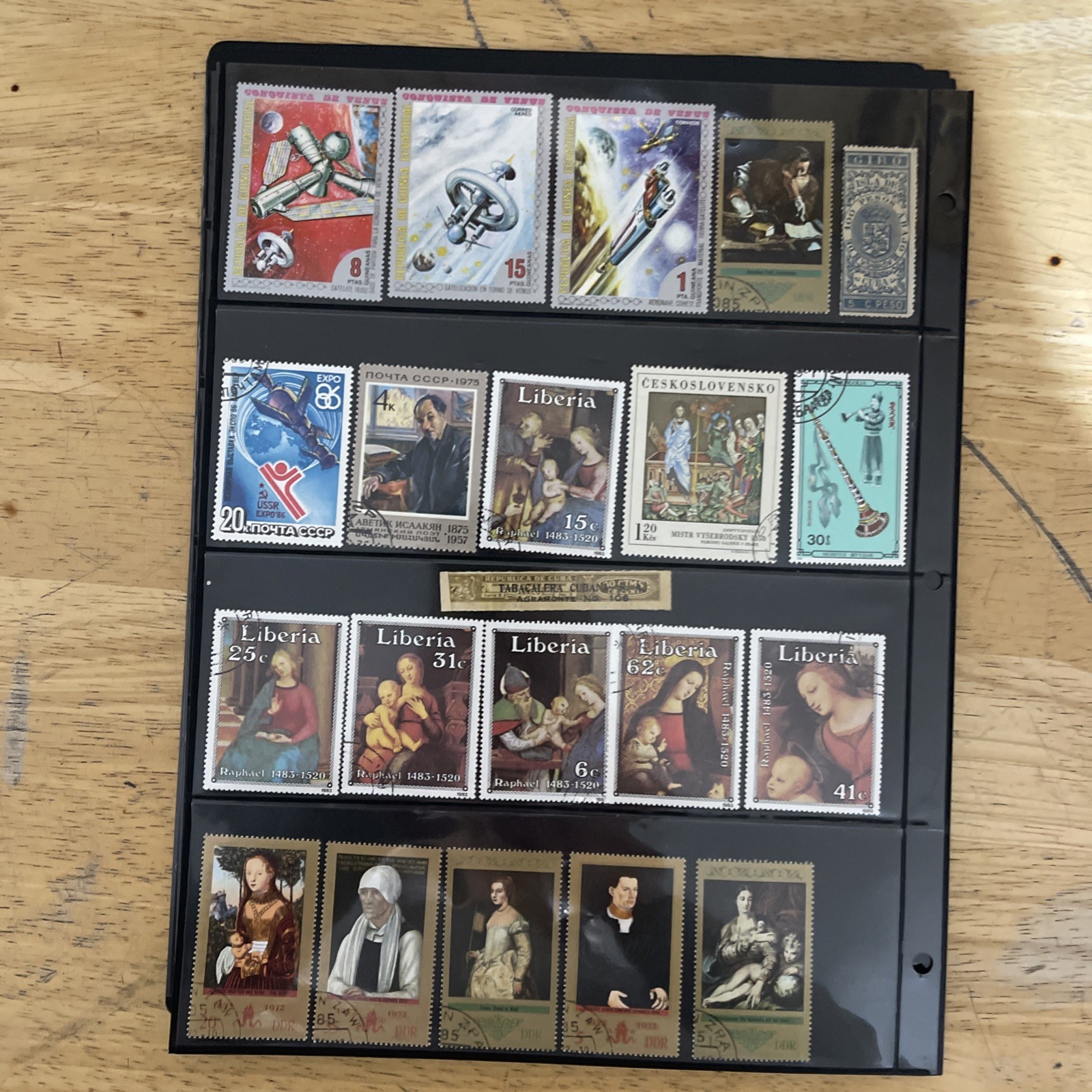 Lot of new and used stamps from all over the world. Off Paper.