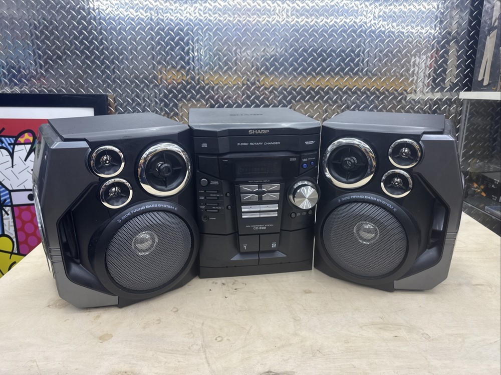 Sharp 3 Disc CD-R/RW Dual Casette X-Bass Mini Component System CD-E99