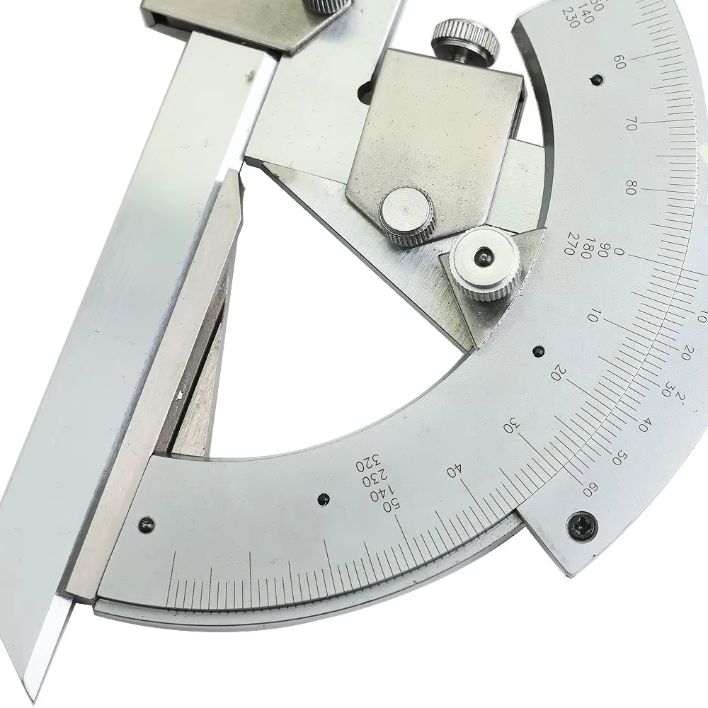 320° Universal Protractor 0.02 Precision Goniometer Angle Measuring Finder Ruler