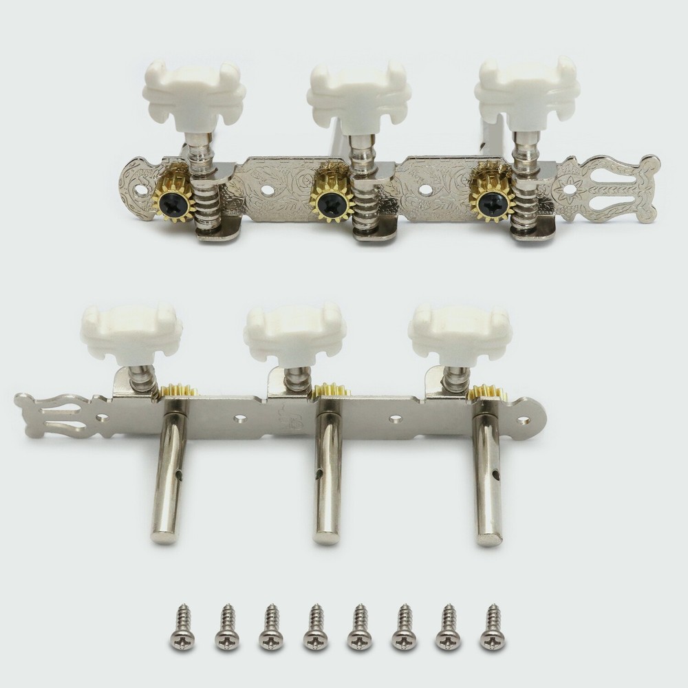 3R3L Classical Guitar String Tuning Peg Keys Machine Head Tuner Pearl White Head