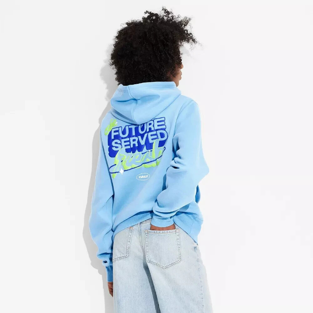 Adult Poppi Future of Soda Graphic Hoodie Sweatshirt - Blue