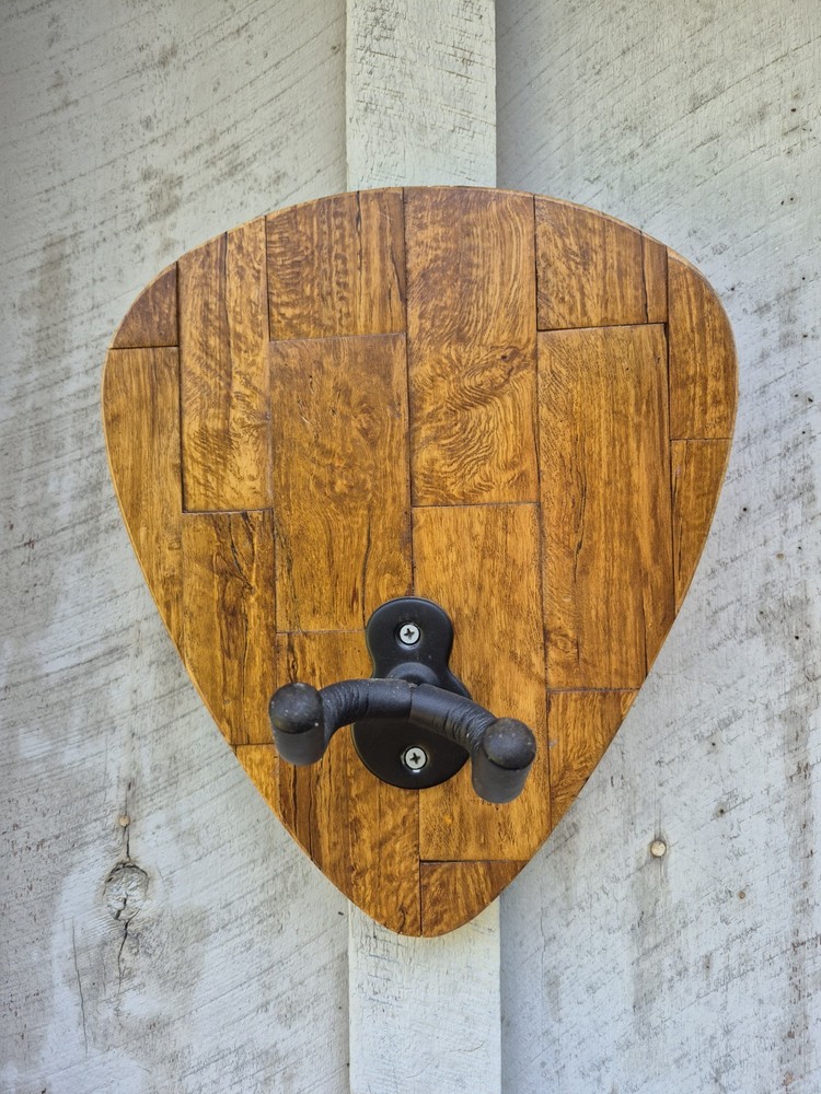 Guitar Pick, Guitar Wall Hanger, Guitar Wall Mount, Hickory