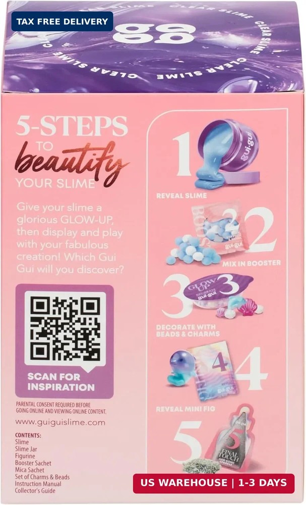 GUI GUI Slime Kit - Scented Slime 1 Pack - 5 Step DIY Process to Customize Your