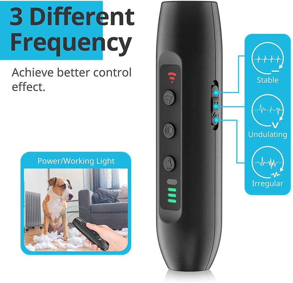 LED Ultrasonic Dog Trainer Barking Control Device Pet Repeller Training Tool