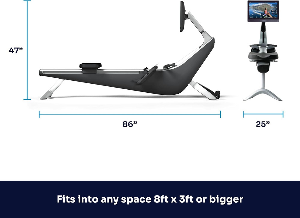Pro Rowing Machine with Immersive 22" HD Rotating Screen - Stows Upright | Live
