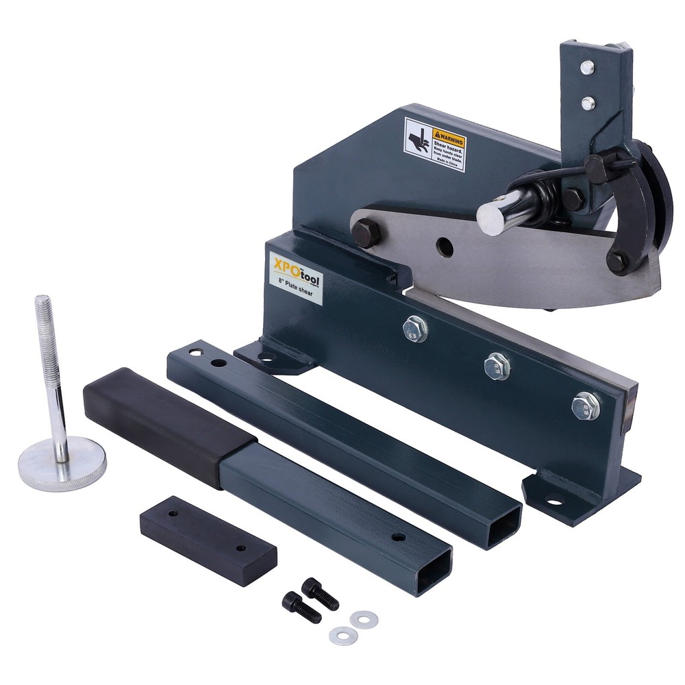 8'' Industrial Sheet Metal Plate Shear, Solid Construction, High Precision