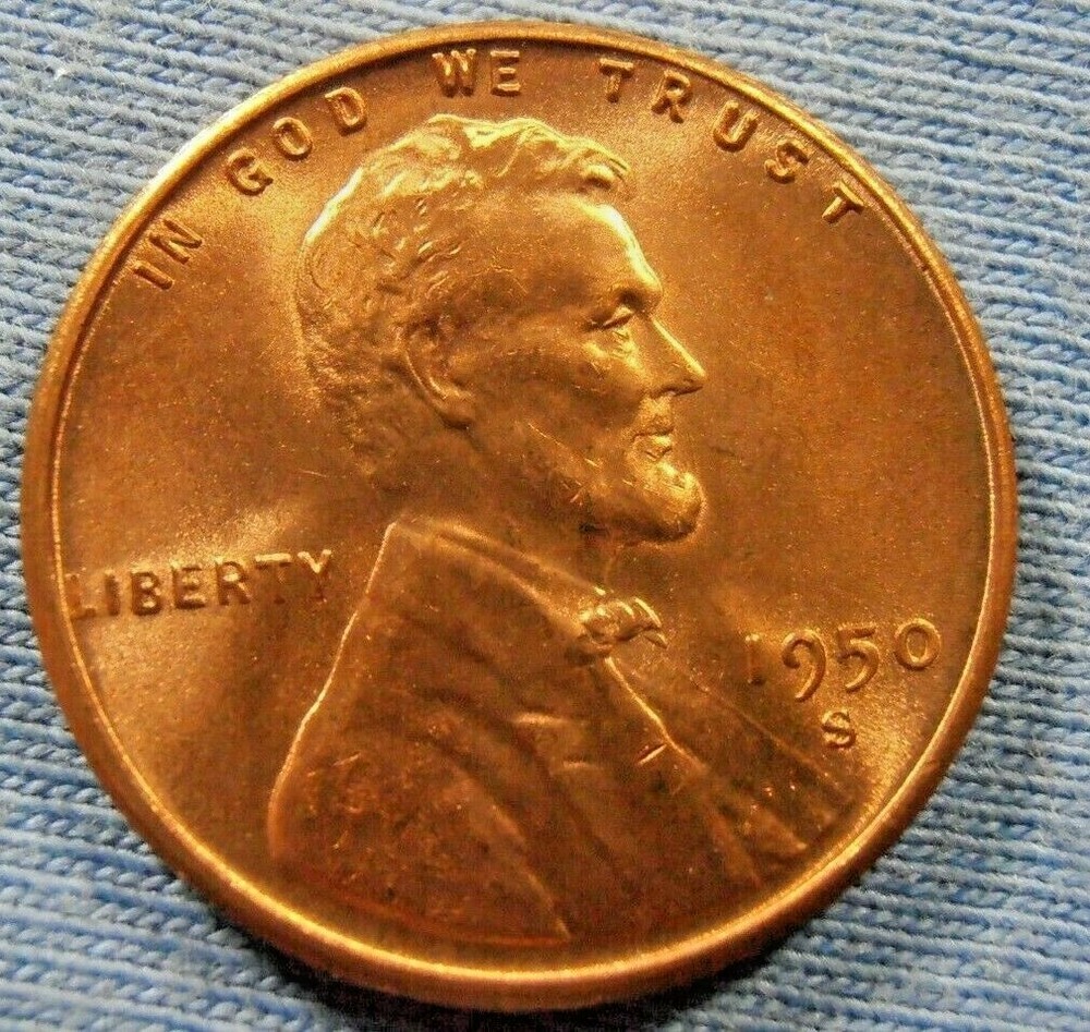 1950 S Lincoln Cent, Uncirculated