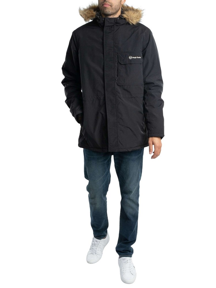 Sergio Tacchini Men's Budge Parka Jacket, Black