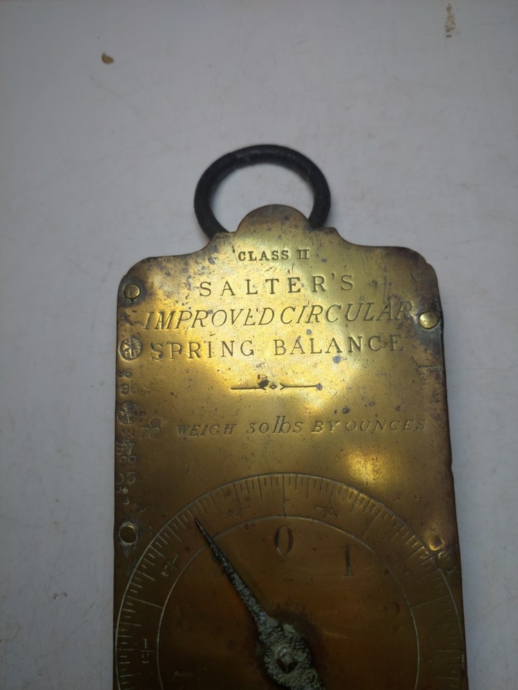 Antique Brass "Salters Spring Balance" 30LBS Scale