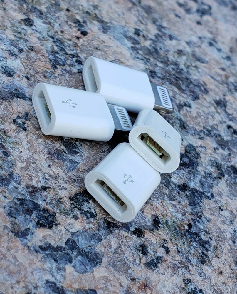🔥lot 4x Micro USB 8Pin Data Cable Adapter android to iPhone Converter