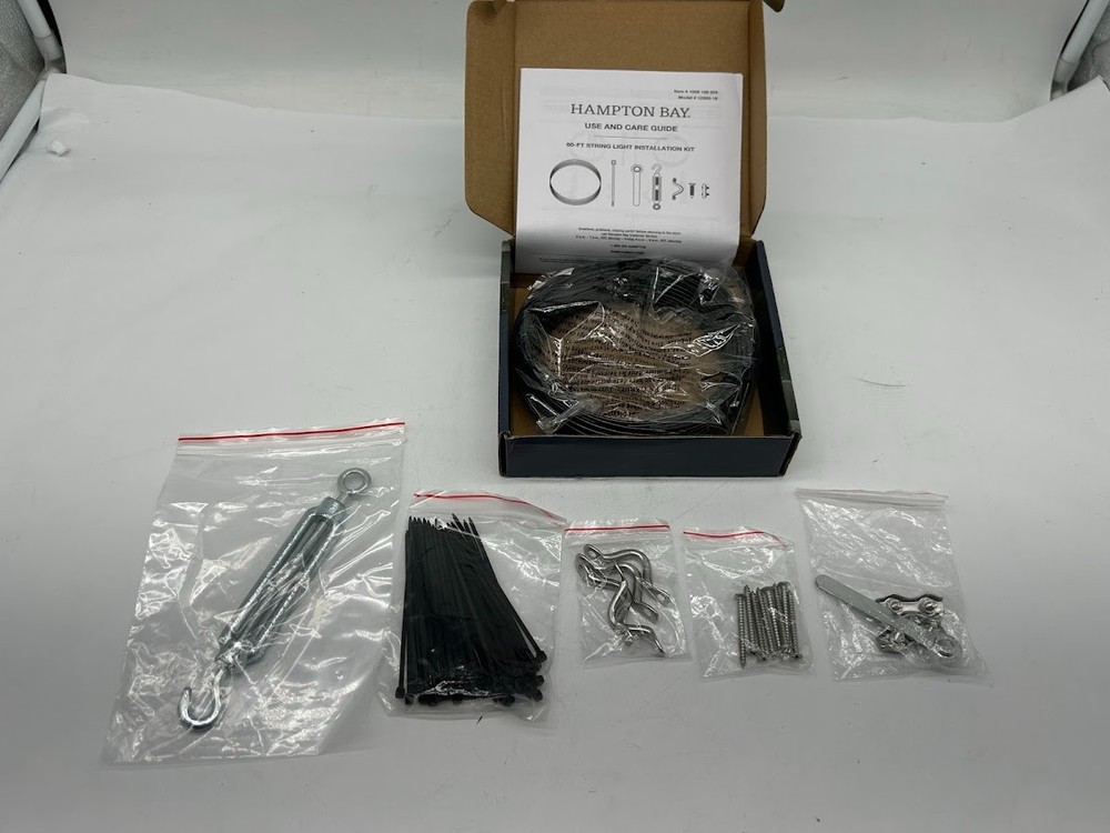 Hampton Bay String Light Installation Hardware Kit 60 Ft 12300-18