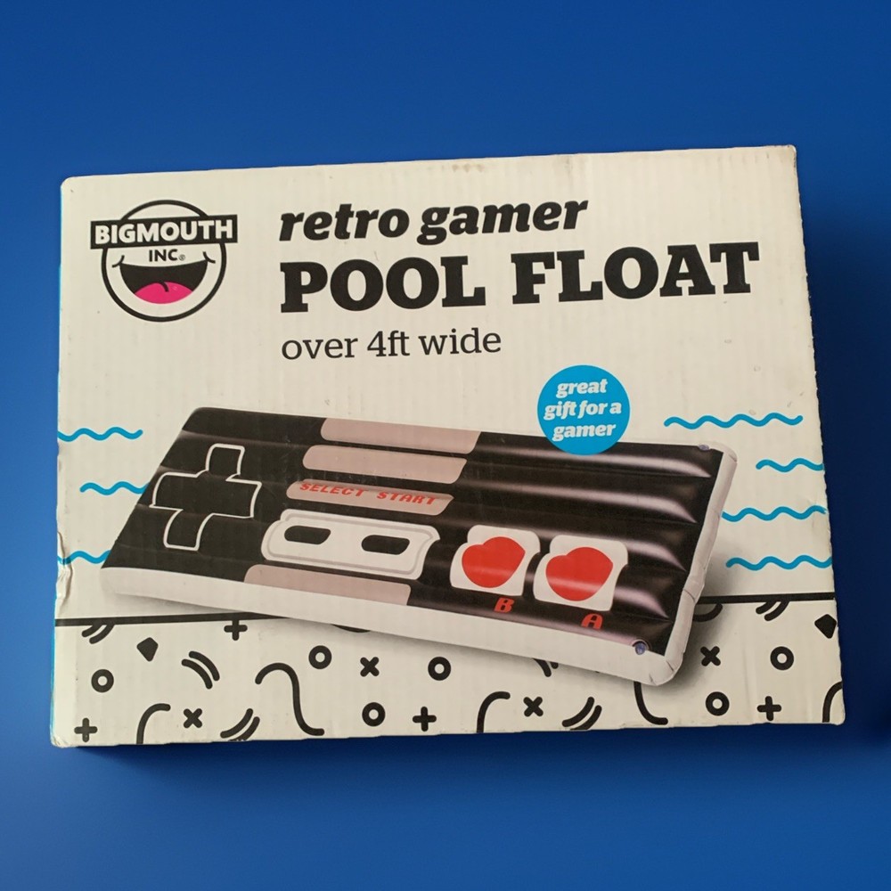 Bigmouth Retro Video Game Controller Pool Float 4' Inflatable Lounge NIOpenB NES