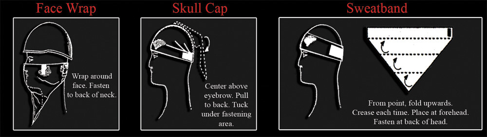 Bandana Quick Adjust Red Open Paisley hook and loop Dust Bandit®