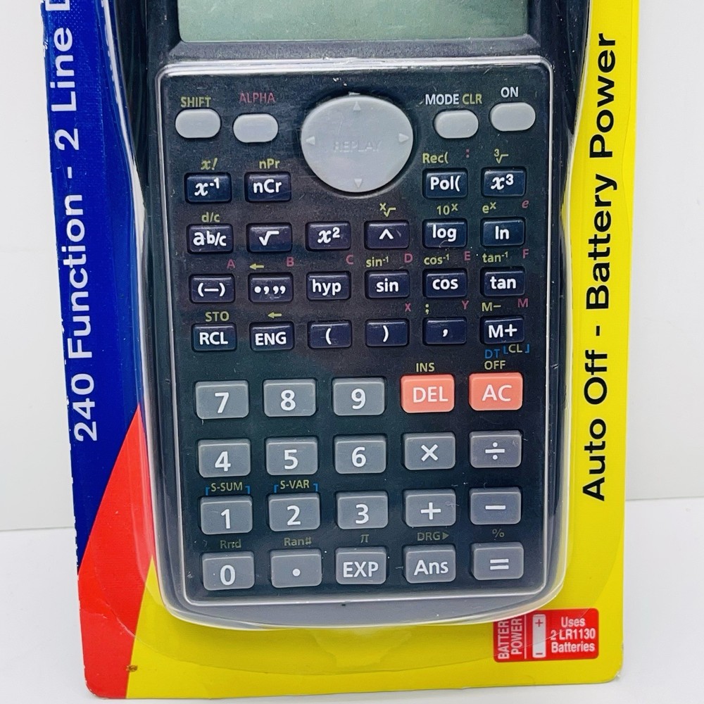 Vintage A&W E-Tronic 10 Digit Scientific Calculator 240 Function 2 Line Display