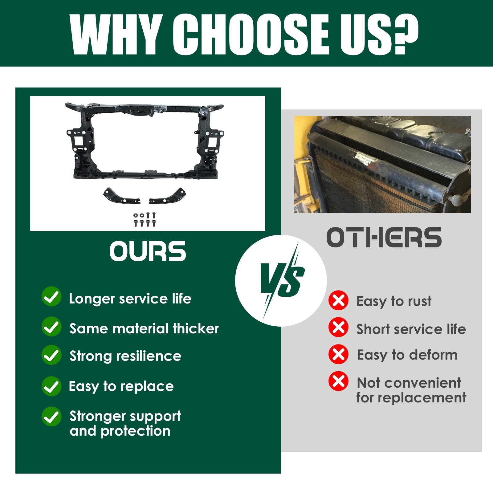 Radiator Support For 2017 2018 2019 Honda Civic Coupe HO1225201 71410TBFA01