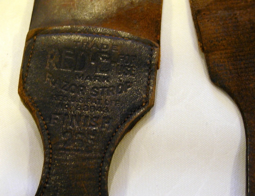 Antique Leather Razor Honing Strap Strop Barbers Razor Sharpener