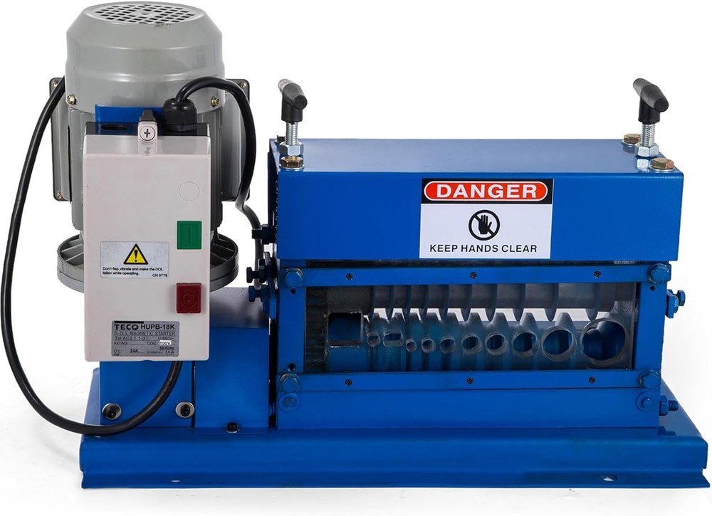 Cable Wire Stripping Machine 18 AWG - 1" OD Wire Range, Portable Powered Wire...