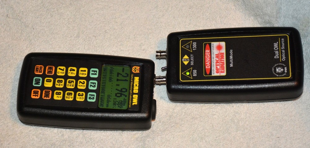 Micro Owl MO-1 ver 1.30e Optical Power Meter and DO-1 Optical Source