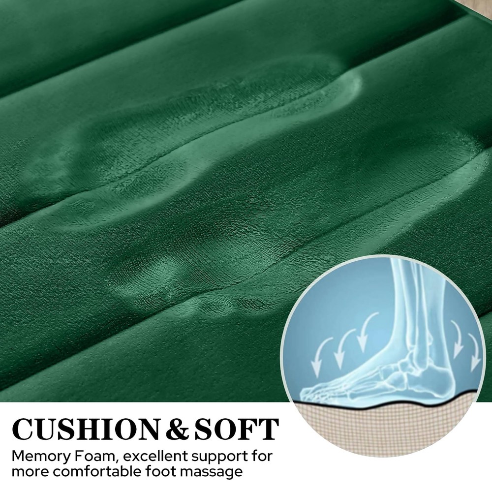 BYSURE Dark Green 1'5" x 2'8" (Rectangular, U-shaped), Green-stripe