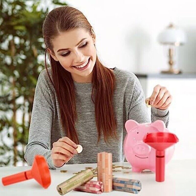 4PCS/SET 4 Color-Coded Coin Storage & Sorter Tubes Assorted Wrappers Counters US