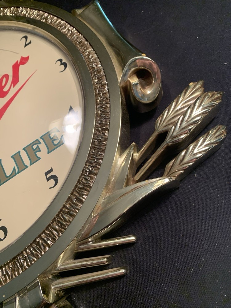 Miller Breweriana Wall Clock Eagle Wheat Design
