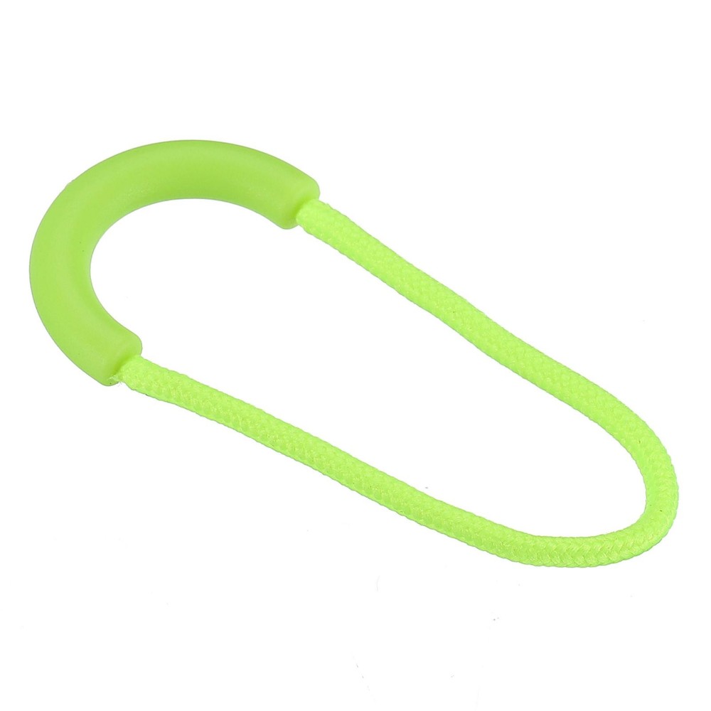 Zipper Pulls Extension Handle Cord, 10 Pack Plastic U-Shape, Fluorescent Green
