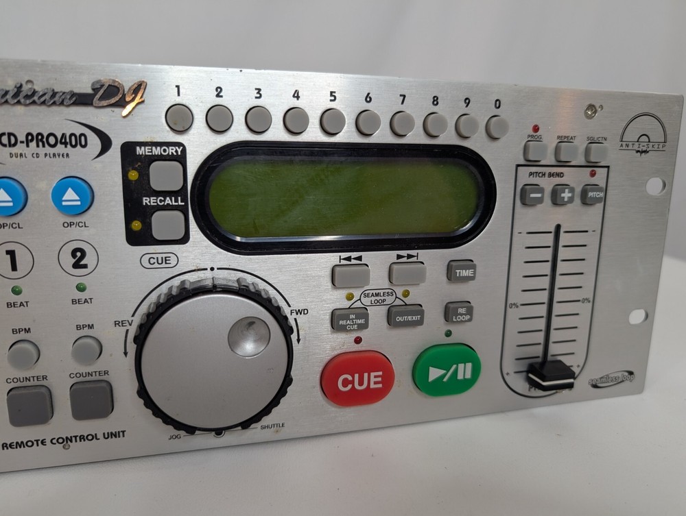 American DJ Audio DCD-PRO400 Dual CD Player & Controller Panel w/Cables