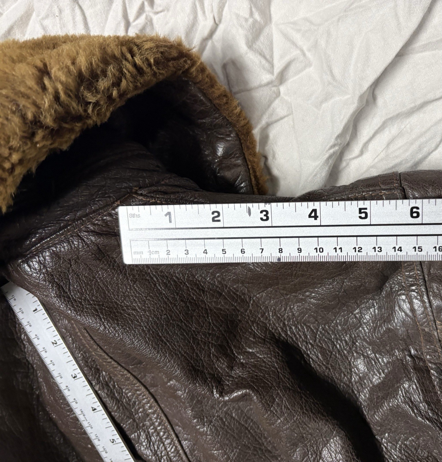 WWII US Navy Colvinex CFN-24 Leather Electrically Heated Flight Suit Size 40