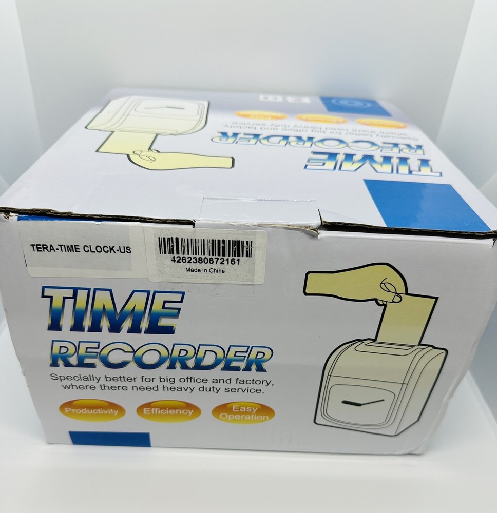 Tera Digital LCD Display Time Clock with Extra 100pcs Time Cards