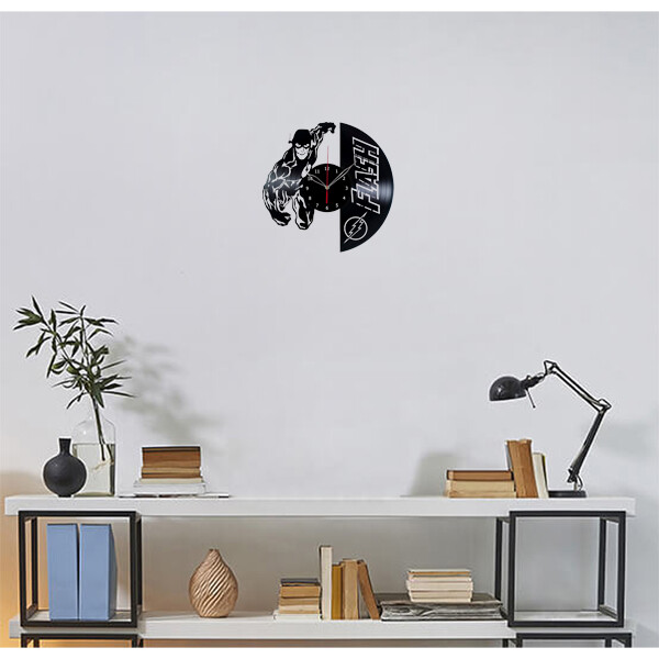 Vinyl Clock Flash Wall Clock Unique Art Design Vinyl Wall Clock 16