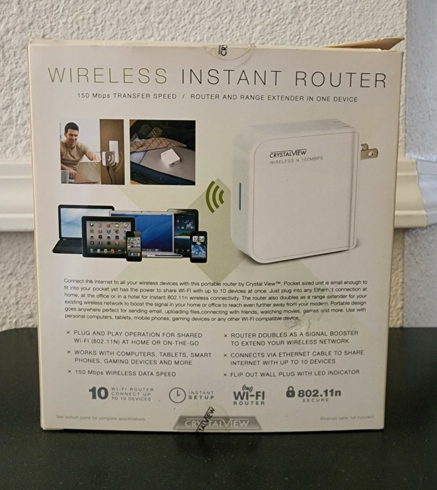 CrystalView Wireless Router And Range Extender