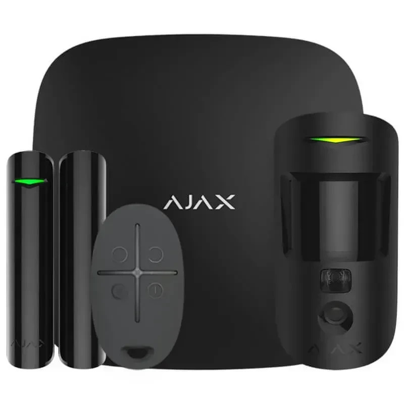 Wireless security alarm kit Ajax StarterKit Cam black