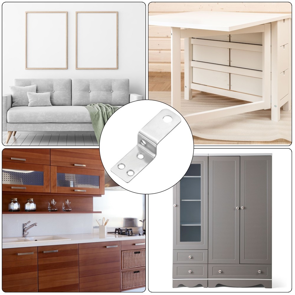 15pcs Z Shaped Angle Bracket 0.75 Inch Frame Bracket Silver