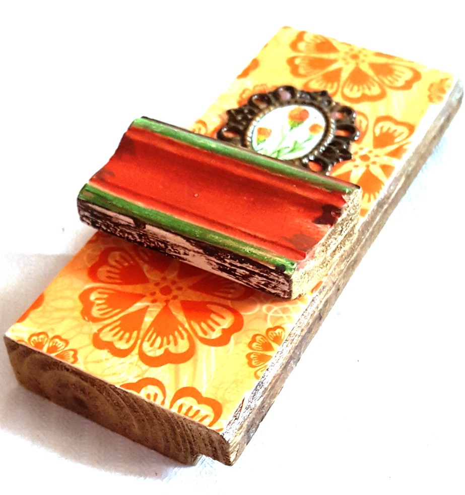Quaint 4" Handmade Wooden Accent Signed