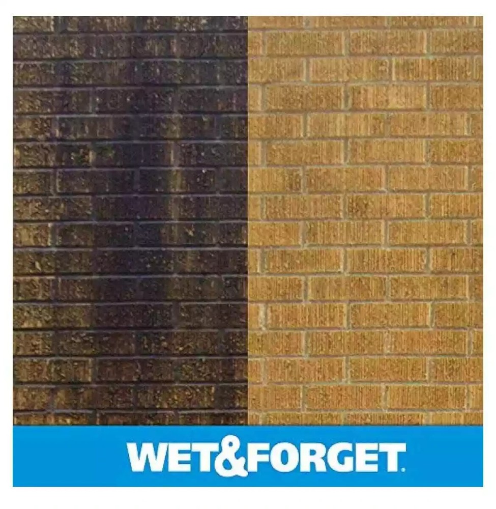 Wet & Forget Moss Mold Mildew Algae Stain Remover Multi-Surface Cleaner 96oz x2