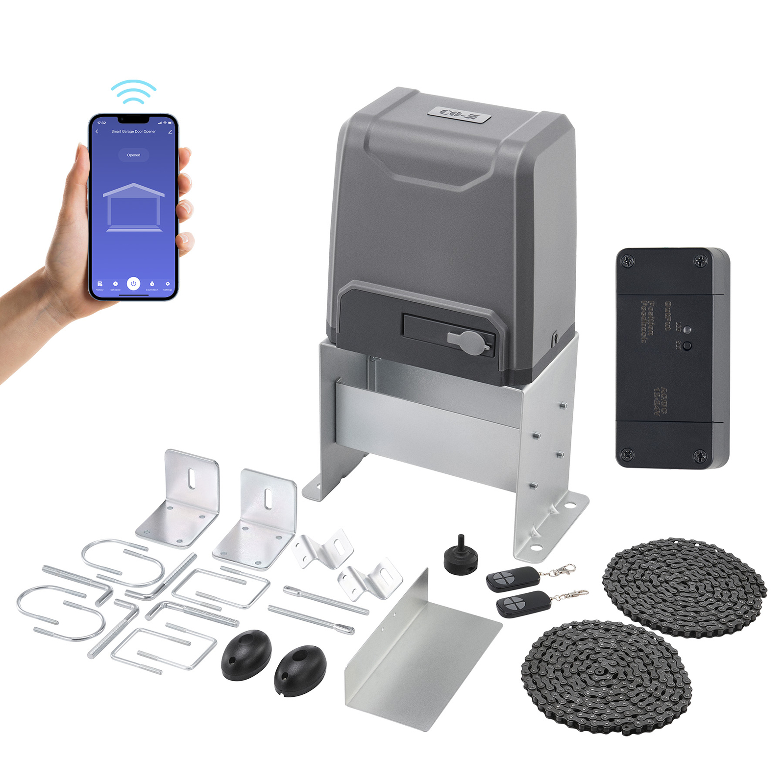 CO-Z 4400lbs Automatic Sliding Gate Opener APP Control Door Operator w 2 Remotes