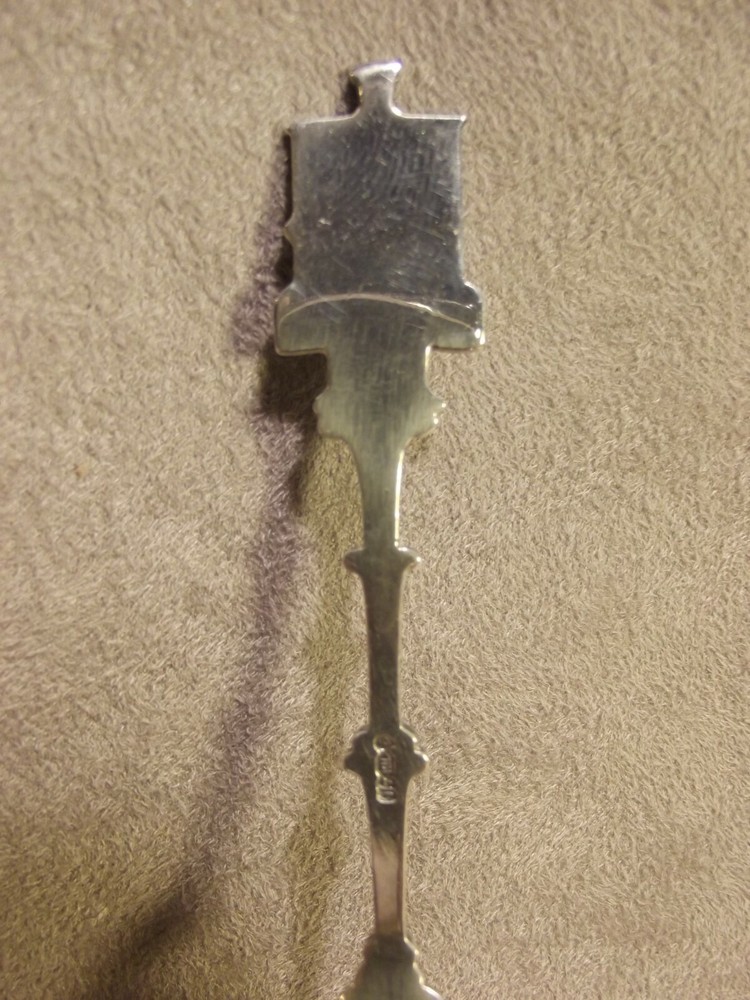 Dutch Silver Souvenir Spoon ~ Dance Scene