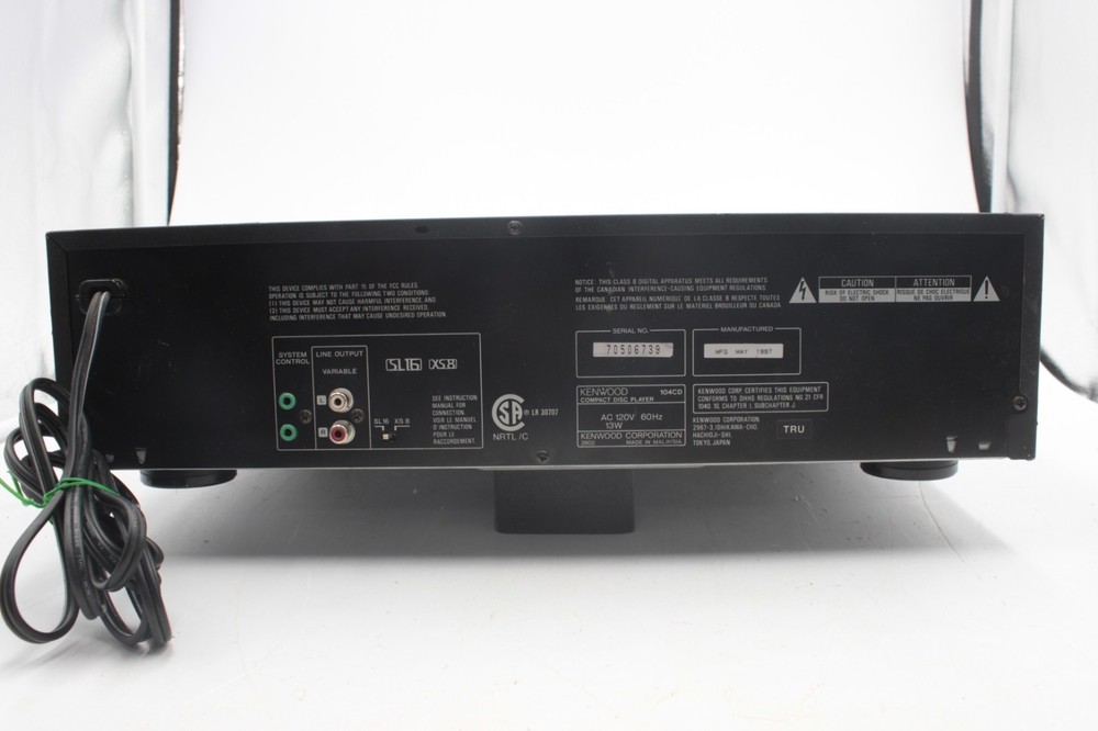 Kenwood 104CD 5 Disc Carousel CD Changer Tested/Working!
