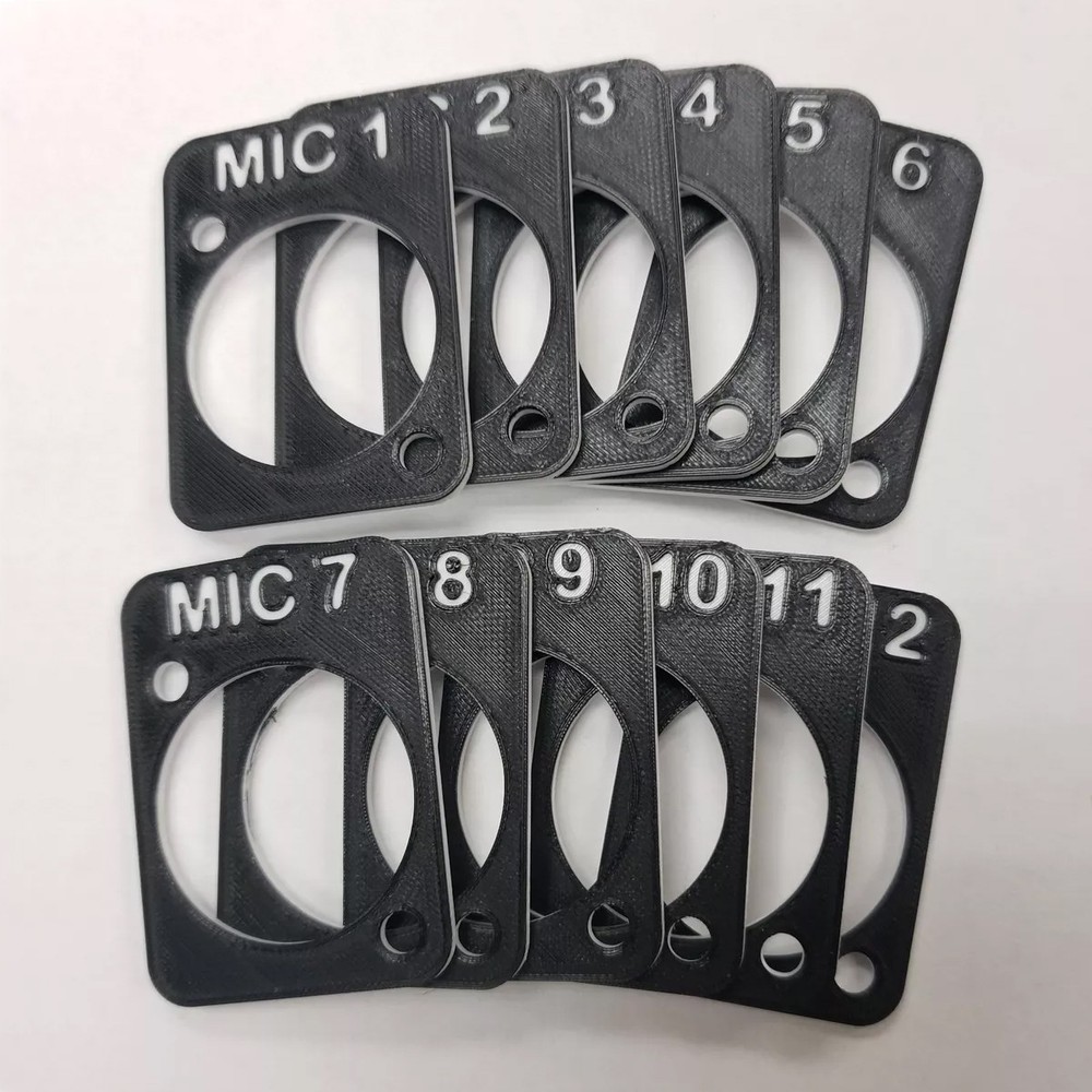 Rack Panel Labels "MIC" 1-12