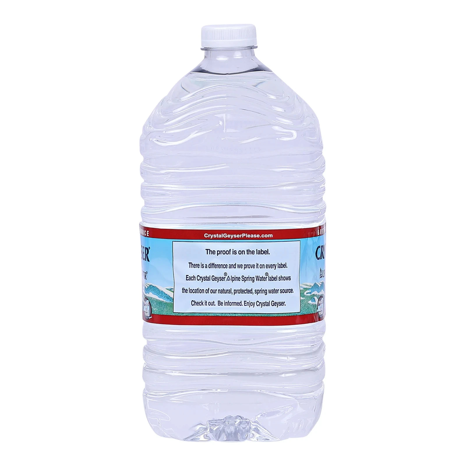 (6 pack) Crystal Geyser Alpine Spring Water, 1 Gallon Plastic Jug