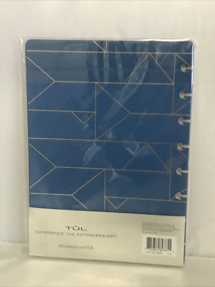 TUL Discbound Notebook Covers, Junior Size, Navy Geo, 2 Covers