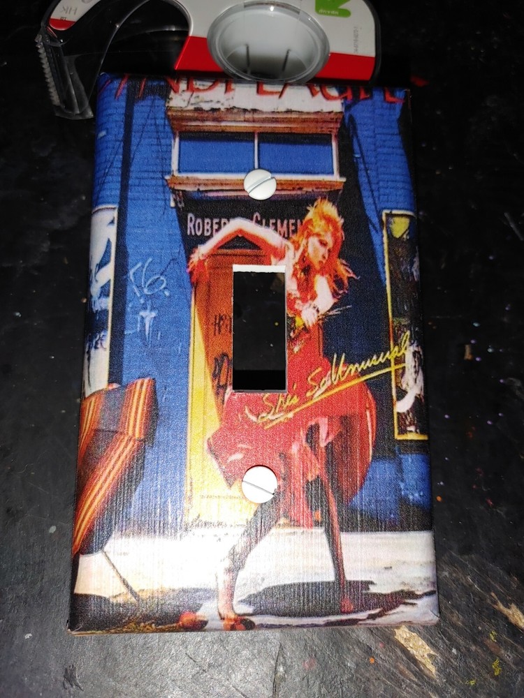 Custom Handmade Cyndi Lauper Single Toggle Light Switch Cover